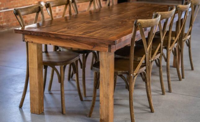 Rustic Wood Dining Table